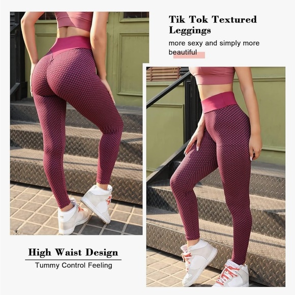 ViCherub Butt Lifting Workout Leggings for Women TIK Tok High Waisted Yoga Pants - Picture 2 of 9